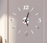 Mini Home Wall Clock 3D DIY Acrylic Mirror Stickers For Home Decoration Living Room Quartz Needle Self Adhesive Hanging Watch
