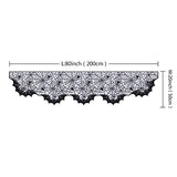 Qfdian halloween decorations halloween costumes halloween giftBat Table Runner Black Spider Web Lace Tablecloth Fireplace Curtain for Halloween Party Home Decoration Horror Props