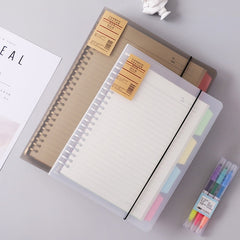 Qfdian Loose Leaf Notebook A4/A5/B5 Replaceable Refill Planner BUJO 6 styles Available Office School Supplies Stationery