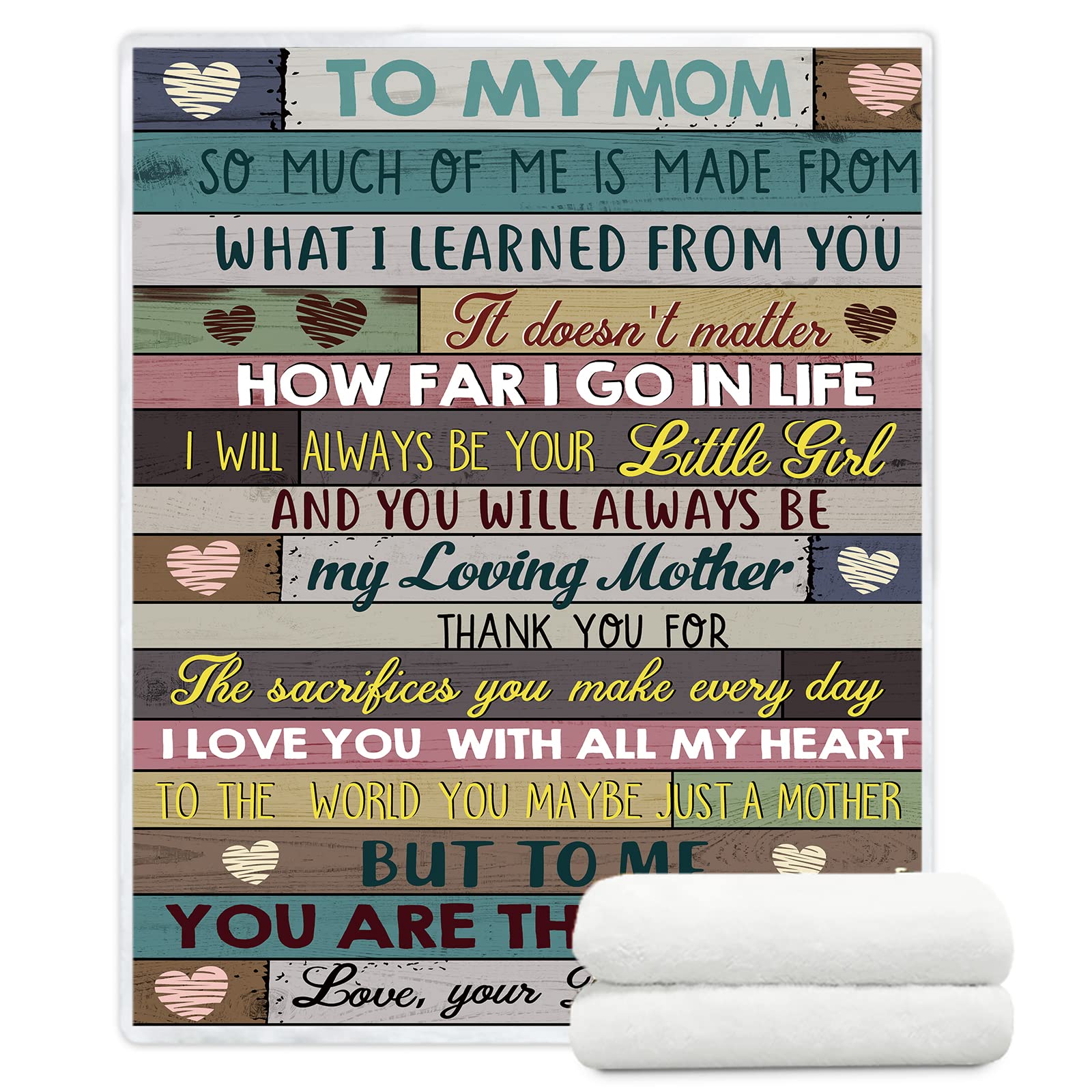 Mother's Day Gifts for Mom, Throw Blanket to My Mom from Daughter Son, Birthday Gifts for Mom,, Soft Bed Flannel Mother Blanket