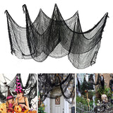 Qfdian halloween decorations halloween costumes halloween gift Halloween Black Creepy Gauze Cloth for Halloween Decoration Outdoor Hanging Scary Gauze Spooky Cloth Haunted House Party Walls