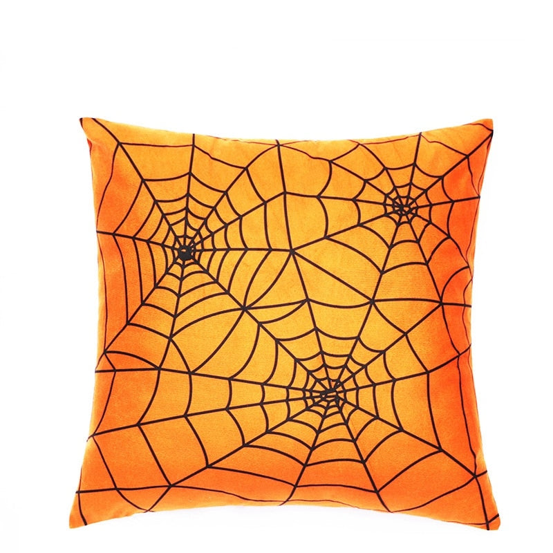 Qfdian halloween decorations Halloween Decoration Pillow Cover Decorative Halloween Square Pillowcase Soft Solid Cushion Case for Sofa Bedroom Car Home Decor