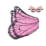 Qfdian Kids Butterfly Costume Girl Fairy Butterfly Wings Chiffon Blue Pink Purple Halloween Costume