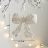 Qfdian christmas decor ideas nightmare before christmas Christmas White Glitter Angel Girl Pentagram Pendants Merry Christmas Tree Decorations For Home Xmas Ornaments Hanging Pendants