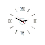 Mini Home Wall Clock 3D DIY Acrylic Mirror Stickers For Home Decoration Living Room Quartz Needle Self Adhesive Hanging Watch