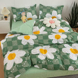 INS Cartoon Rabbit Bedding Set Strawberry Flower Quilt Cover For Kids Girls Bedspread Decor Home Single Double Size