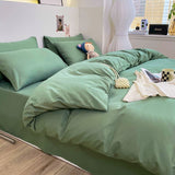 Nordic Plaid Bedding Set Black Grey Soft Bed Linen Single Full Queen Size Duvet Cover Flat Sheet Pillowcases Kit