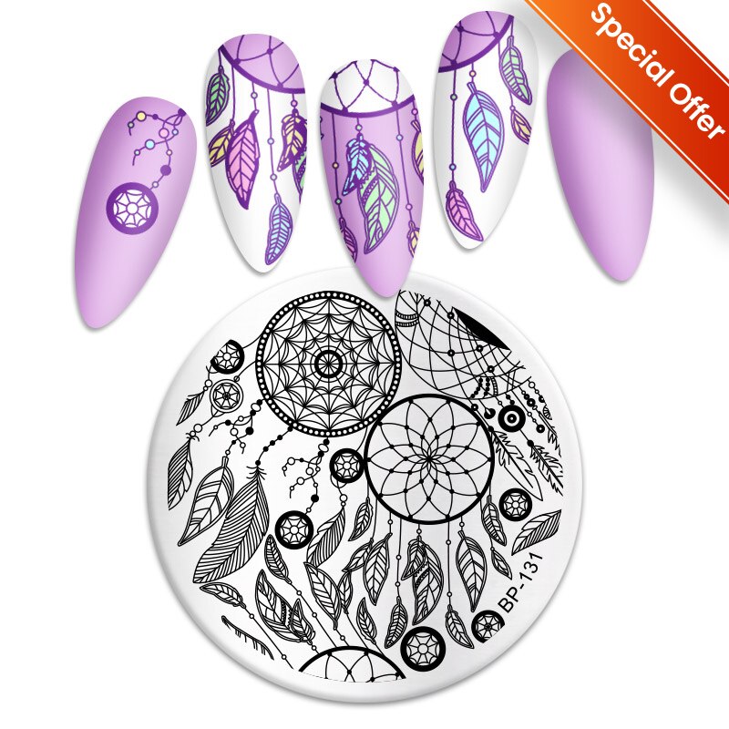 Qfdian Valentine Day Nail Stamping Plates Heart Love Animal Artist Stamping Template Nail Design Stencil Tools Manicure