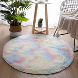 Plush Round Rug White Children Carpets for Living Room Home Decor Soft Kid Bedroom FloorPlay Mat Baby Room Fluffy Cute Rug