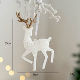 Qfdian christmas decor ideas nightmare before christmas Christmas White Glitter Angel Girl Pentagram Pendants Merry Christmas Tree Decorations For Home Xmas Ornaments Hanging Pendants