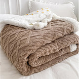 Qfdian Plaid Bed Blanket Children Adults Warm Winter Blankets And Throws Thick Wool Fleece Throw Sofa Bed Cover Duvet Soft Bedspread