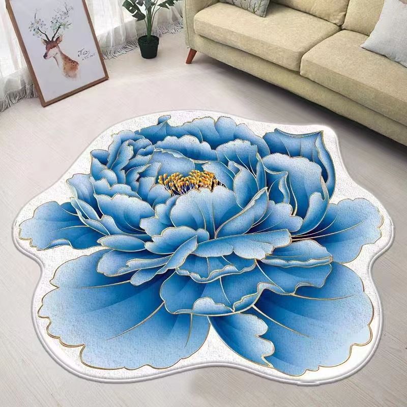 Modern Fluffy Petal Flower Carpet Living Room Decoration Home Area Rugs Bedroom Bedside Computer Chair Rug Anti-skid Floor Mat