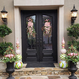 Qfdian easter decorations clearance 130cm Large Easter Inflatable Balloon Decorative Ball Tulip Colored Egg PVC Inflatable Ornament Outdoor Garden Courtyard Decor