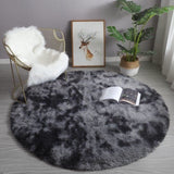 Plush Round Rug White Children Carpets for Living Room Home Decor Soft Kid Bedroom FloorPlay Mat Baby Room Fluffy Cute Rug