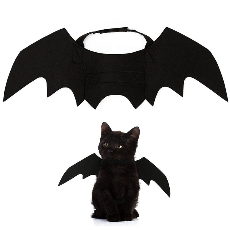 Qfdian halloween decorations halloween costumes halloween giftCute Halloween Small Dogs Cat Costume Vampire Small Pet Cat Bat Wings Halloween Cat Wings Accessories Halloween Decorations