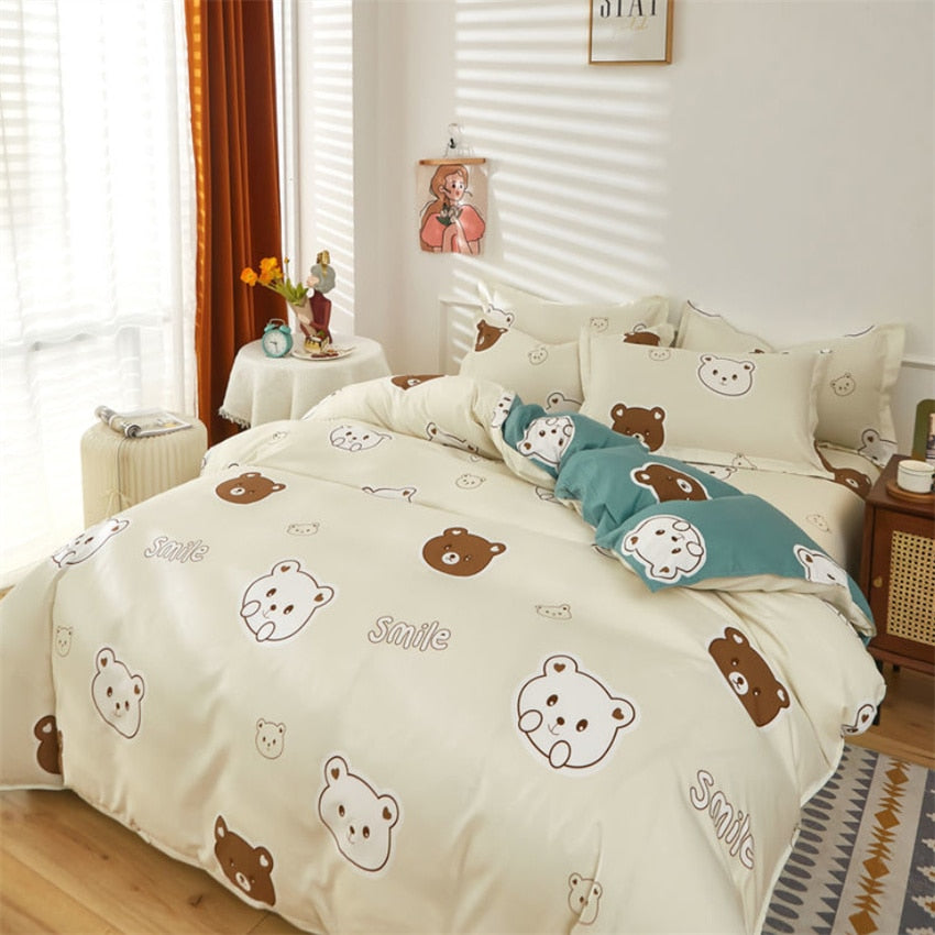 Rainbow Bear Printed 1pc Duvet Cover Polyester Cotton Bedclothes Comforter Cover Single Twin Full Queen King Size Quilt Cover