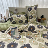 Spring Floral Bedding Set Fashion Single Queen Size Boys Girls Duvet Cover Flat Sheet Pillowcases No Filler Home Textile