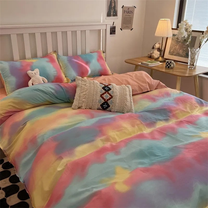 Boys Girls Bedding Set Cute Cartton Twin Queen Size Bed Linen Duvet Cover Pillowcase Polyester Kids Adult Home Textile