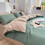 Nordic Plaid Bedding Set Black Grey Soft Bed Linen Single Full Queen Size Duvet Cover Flat Sheet Pillowcases Kit