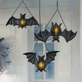 Qfdian halloween decorations halloween costumes halloween gift Halloween Bat Hanging Light Resin/plastic Bat Lantern Pendant Outdoor Indoor Horror Festival Yard Decoration Party Props Home