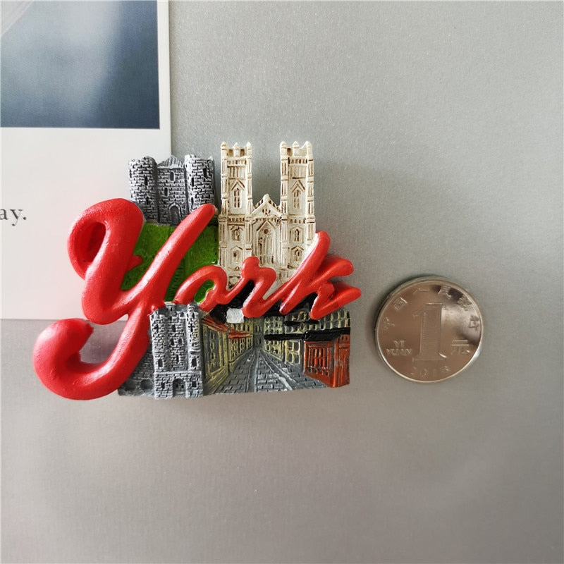 Qfdian home decor hot sale new Italia Pisa Roma Vienna Georgia British York Malta Budapest Mostar Egypt Antalya Columbia Fridge Magnet Sticker Tourist Souvenir