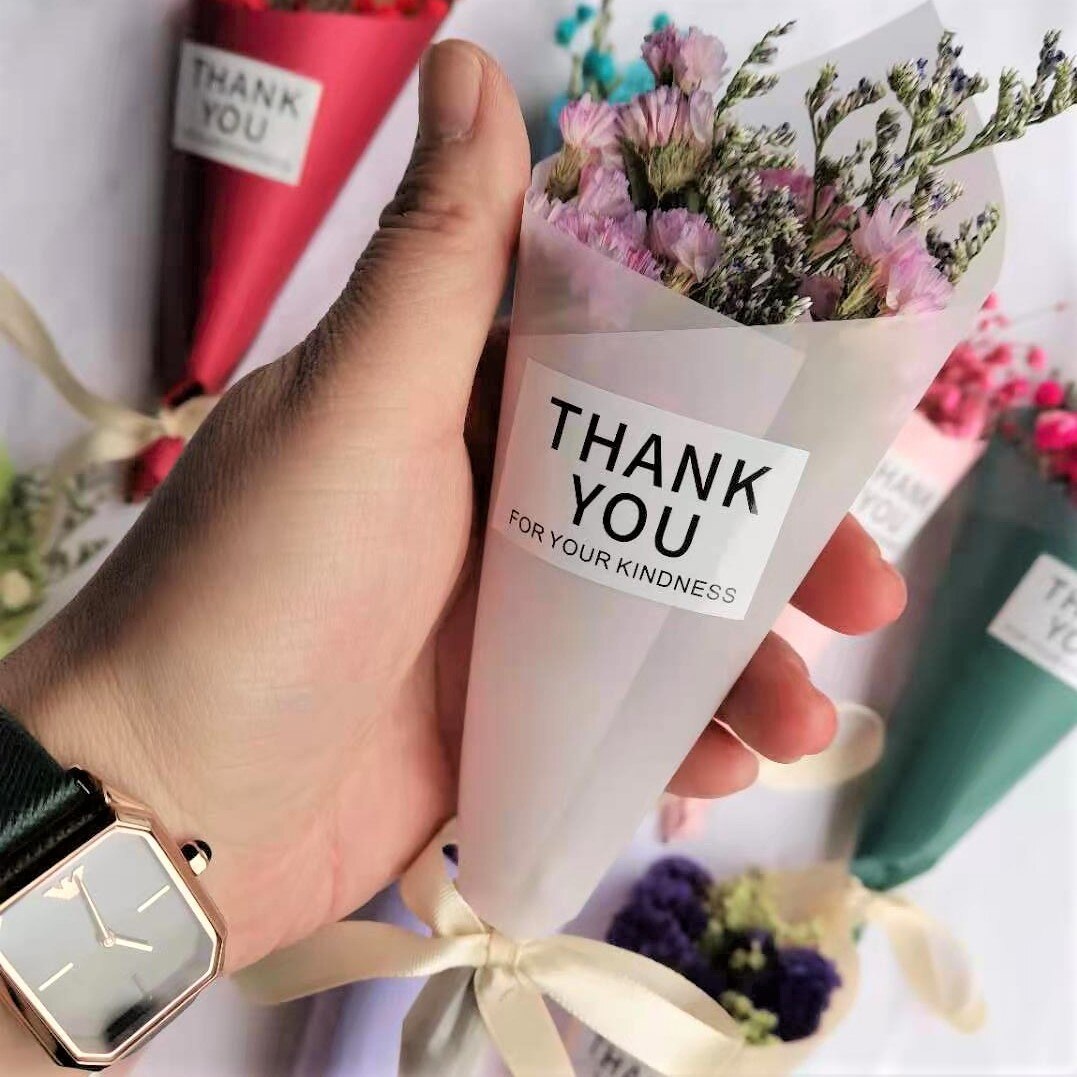 Qfdian Party decoration 5pcs Artificial Flower Valentine's Day Gifts Mini Gypsophila Bouquet  Box with Gift Immortal Soap Flower Wedding Gift for Guests