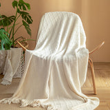 Qfdian Nordic Knit Plaid Blanket Super Soft Bohemia Blanket For Bed Sofa Cover Bedspread Plaid On The Sofa Decor Blankets With Tassel