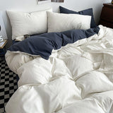 Ins Nordic Style Bedding Set Flat Sheet Duvet Cover Pillowcase Single Double Queen Size Bed Linen Boys Girls Soft Home Textile