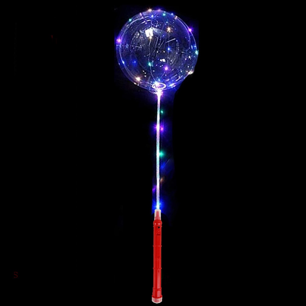 20 Inches Glow Clear Bubble Balloon LED Light Up BoBo Balloons for Baby Shower Christmas Birthday Party Wedding Decoration