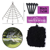 Qfdian halloween decorations halloween costumes halloween giftGiant Spider Huge Spider Web Halloween Decoration Props Haunted Indoor Outdoor Spooky Plush Large Araneid Prank Trick Supplies