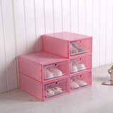 Qfdian 6 Pcs Transparent Plastic Shoe Storage Boxes Fantastic Clothes Storage Containers Box Japanese Flip Drawer Toy Organizer