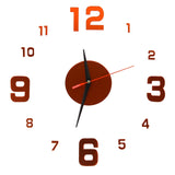 Mini Home Wall Clock 3D DIY Acrylic Mirror Stickers For Home Decoration Living Room Quartz Needle Self Adhesive Hanging Watch