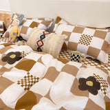 Tulips Duvet Cover Set with Flat Sheet Pillowcases Fashion Twin Double Queen Size Bed Linen Soft Boys Girls Bedding Kit