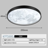 Chandelier Moon 48W Dimmable  Led Ceiling Lamp Moon for Bedroom Dining Room Ceiling Lights Home Indoor Lighting Decor Lamp