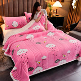 Qfdian Warm Winter Blanket Fluffy Thick Bed Cover Duvet Weighted Blanket For Beds Soft Throw Blankets Bedspread On The Bed Home Bedding