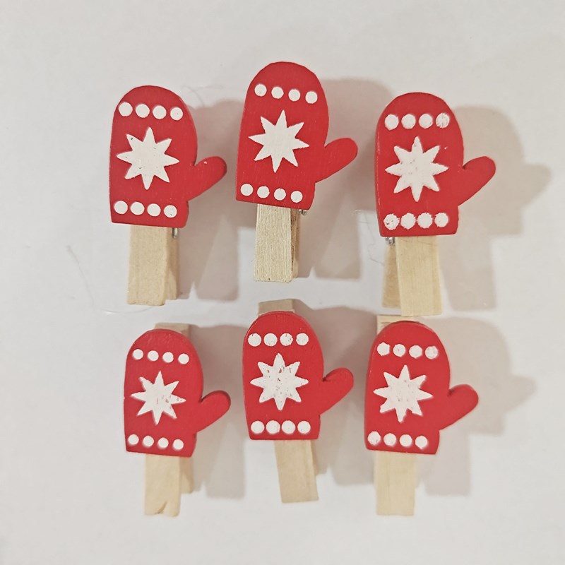 Qfdian halloween decorations christmas decorations 10pcs Christmas Wooden Clips New Year Party Decoration Photo Wall Clip DIY Christmas Ornaments Decorations for Home Xmas Tree