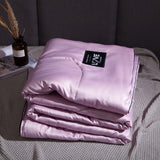 Luxury Stain Summer Comforter Bedding Sets Mint Fiber Filling Light and Airy Double Blanket for Summer Air Conditioner Quilt