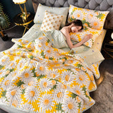 Quilted Spring Summer Quilt Queen Size Soft Comfortable Quilts Machine Washable Single Double Blanket for Bed Comforter 150x200