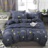 3/4pcs Cartoon Bedding Set Feather Duvet Cover Set Quilt Cover Bed Sheet Pillowcases Kit for Single Twin Double Queen King Bed