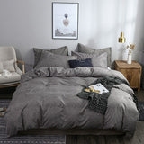 Qfdian 2/3pc American Style Bedding Set Luxury Duvet Cover and Pillowcase Set Quilt Cover for Single Double Queen King (No Bed Sheet)