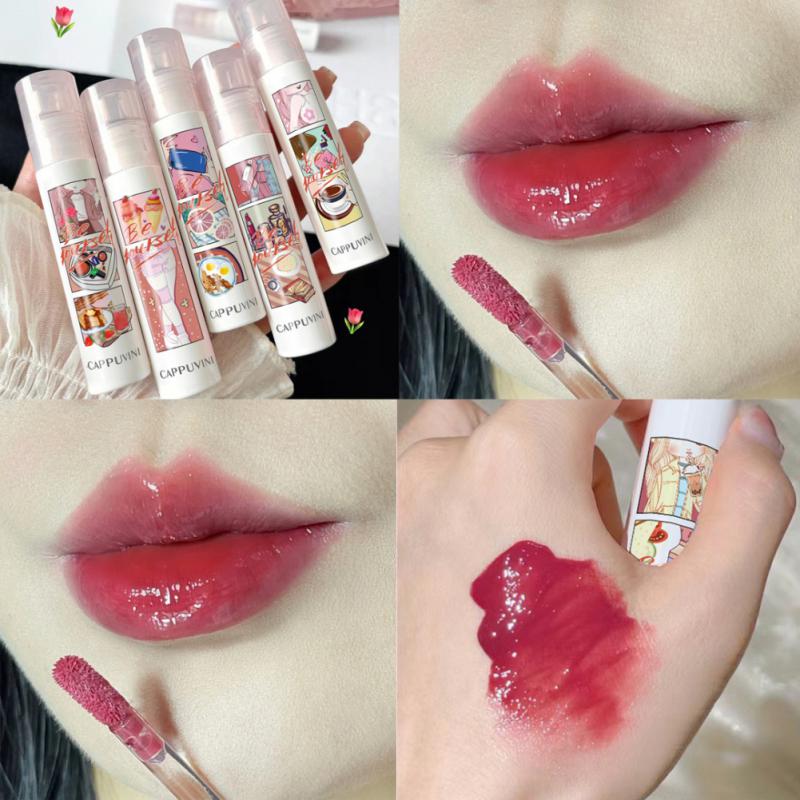 Mirror Lip Gloss Water Glass Lipgloss Moisturizing Liquid Lipstick Sexy Red Lip Tint Lip Glaze Makeup Korean Cosmetics