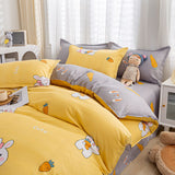 Green Sweetheart Bedding Set Carrot Soft Full Queen Size Boys Girls Duvet Cover No Filler Flat Sheet Pillowcases Home Textile