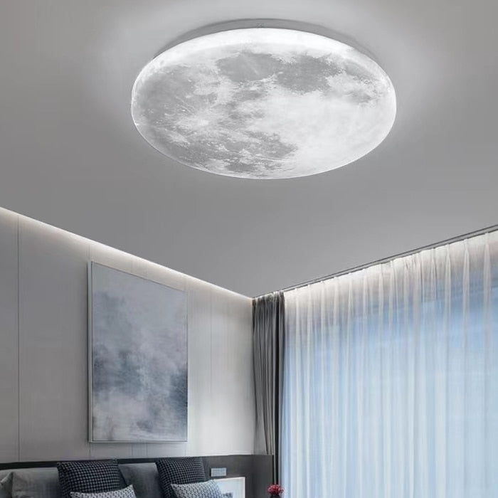 Nordic Moon Ceiling Light Led Bedroom Decoration Lamp Balcony Bathroom Dimmable Room Indoor Lighting Induction Wall Light  Moon