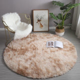 Plush Round Rug White Children Carpets for Living Room Home Decor Soft Kid Bedroom FloorPlay Mat Baby Room Fluffy Cute Rug