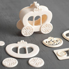 3Pcs 3D Princess And Carriage Fondant Cutter Plastic Cake/cookie/buscuit Cutter Sugarcraft Mold Fondant Cake Decorating Tools