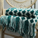 Qfdian Knitted Blanket Boho Style Blanket With Tassels Nordic Decorative Blankets for Sofa Bed Covers Stitch Throw Plaids Bedspread