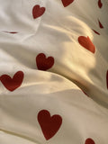 2023 NEW Red Love Patter  100% Cotton Girl's HomeTextile Duvet Cover and Bedsheet Quilt Cover Soft Luxury Bedding Set Ins Fashion