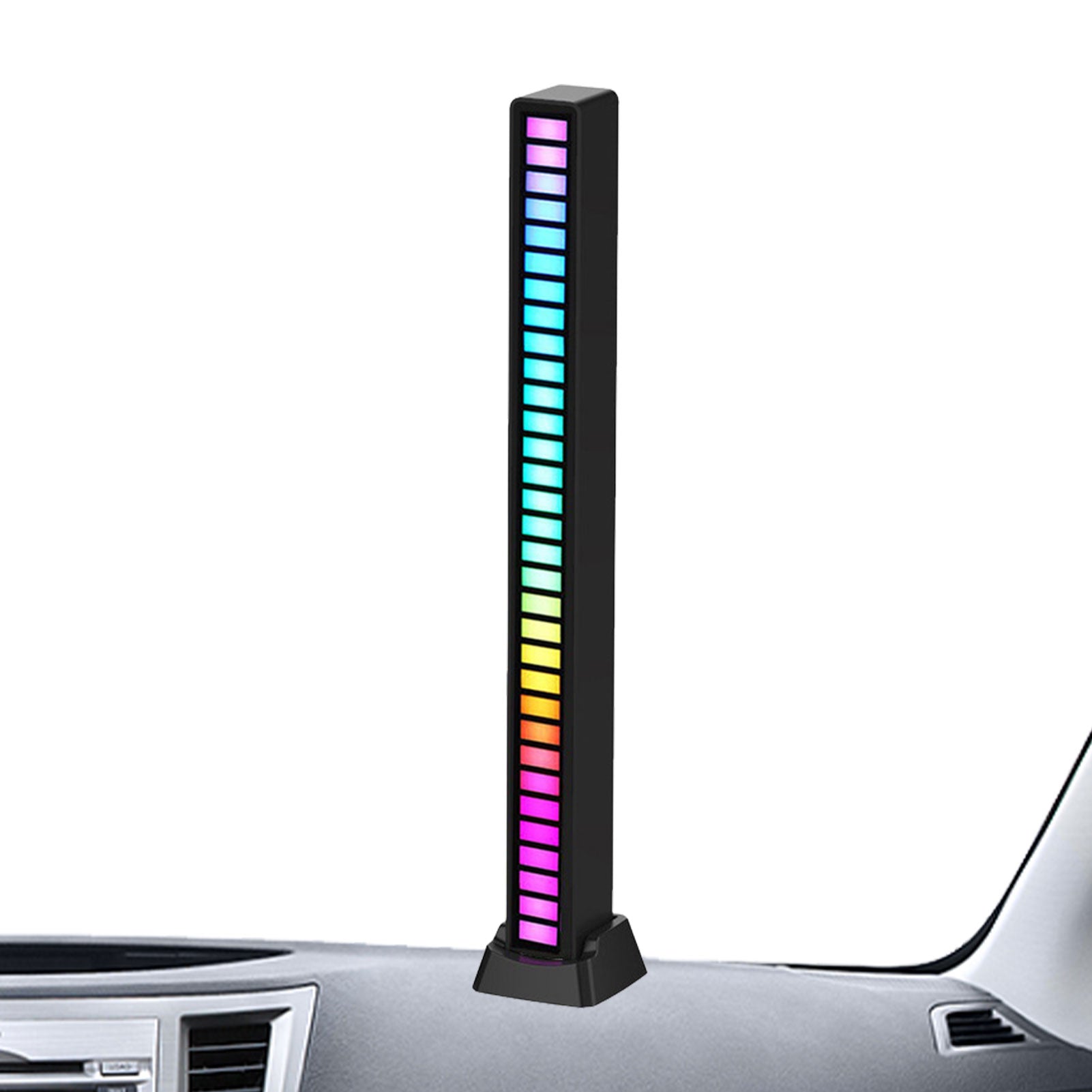 Qfdian RGB Voice-Activated Rhythm Light Sound Reactive Led Bar Rechargeable Colorful Office Rhythm Music LED Light Ambient Strip Decor