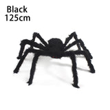 Qfdian halloween decorations halloween costumes halloween giftGiant Spider Huge Spider Web Halloween Decoration Props Haunted Indoor Outdoor Spooky Plush Large Araneid Prank Trick Supplies