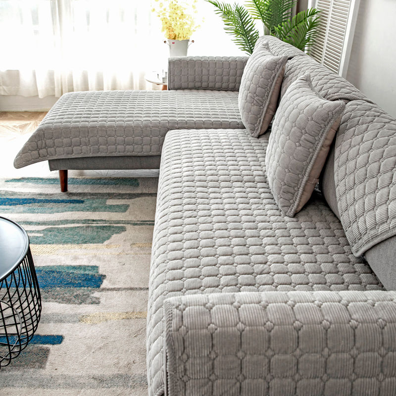 Qfdian Dorm Decoration Idea Thicken Plush Sofa Cover European Universal Sofa Towel Cover Slip Resistant Couch Cover Sofa Towel for Living Room Decor